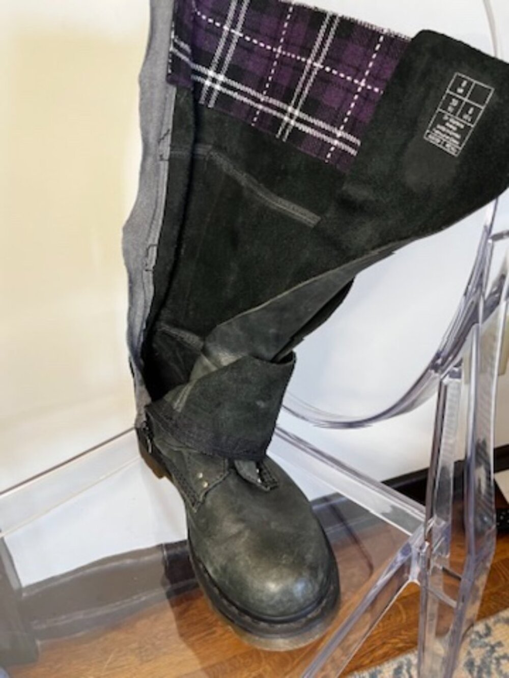 RARE Dr. Martens "Phina" 5 buckle-strap knee-high leather boots - Picture 6 of 15